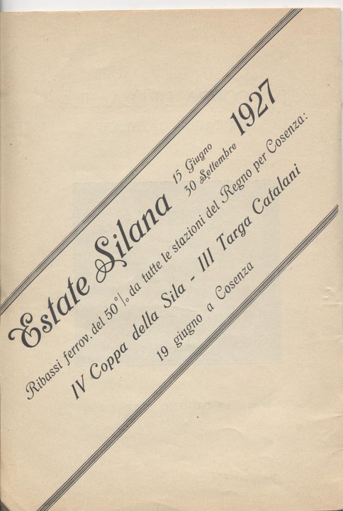Estate Silana 1927